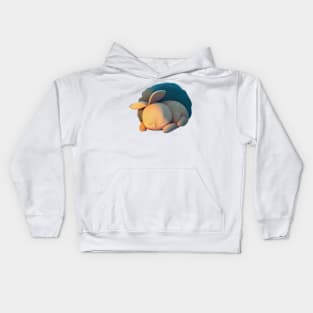 The sleeping bunny under the stars Kids Hoodie